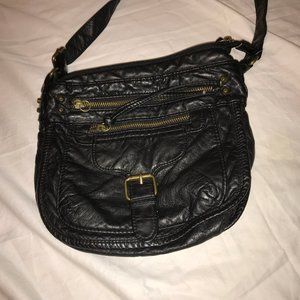 Faux Leather Med Size Purse w/ Rusted Gold Accents